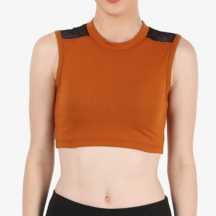 Heart And Eye Printed Crop Tops