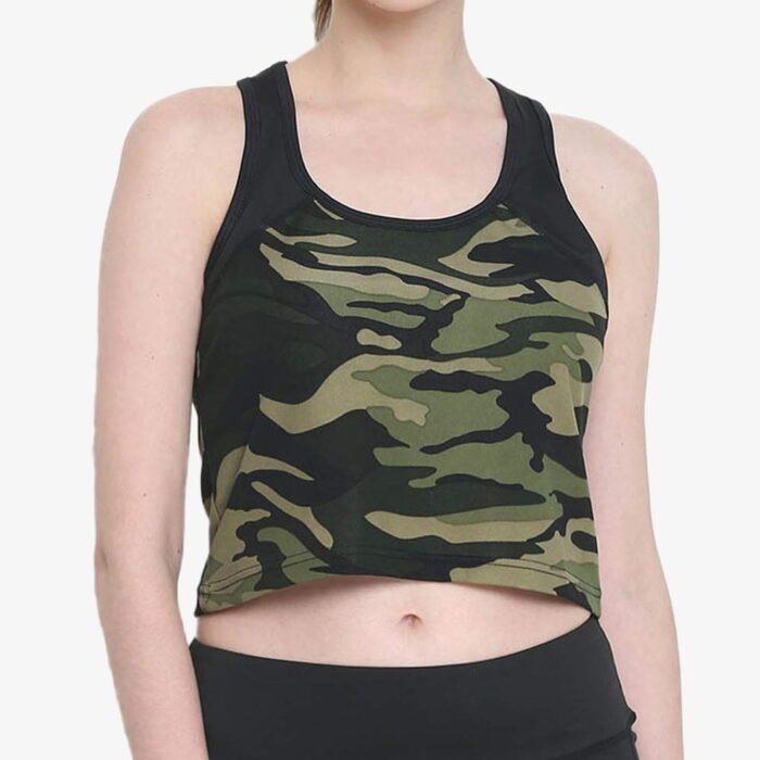 Heart And Eye Printed Crop Tops