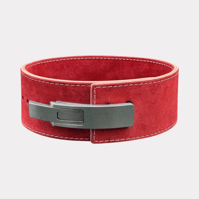 Momentum Powerlifting Lever Belts Fix Buckle Red
