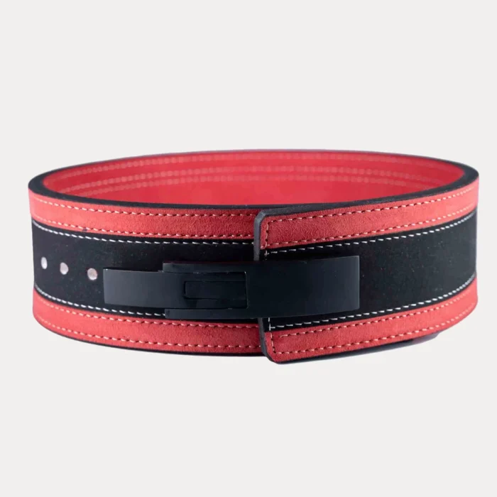Kinetic Powerlifting Lever Belt Red Front