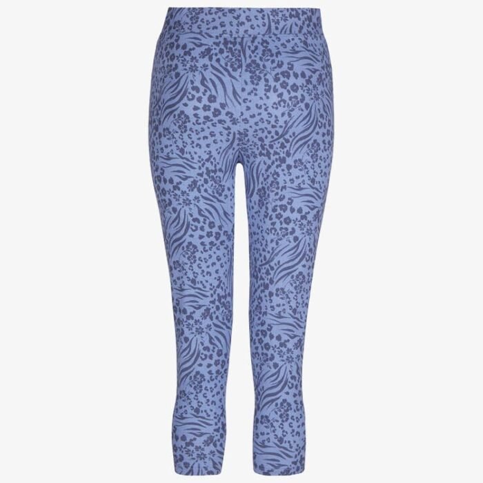 Blue Snakeskin Print Leggings